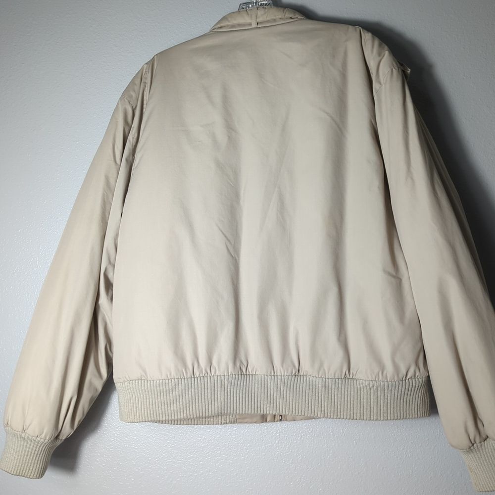 Vintage Members Only Tan Insulated Bomber Jacket Size 42 - Picture 5 of 10